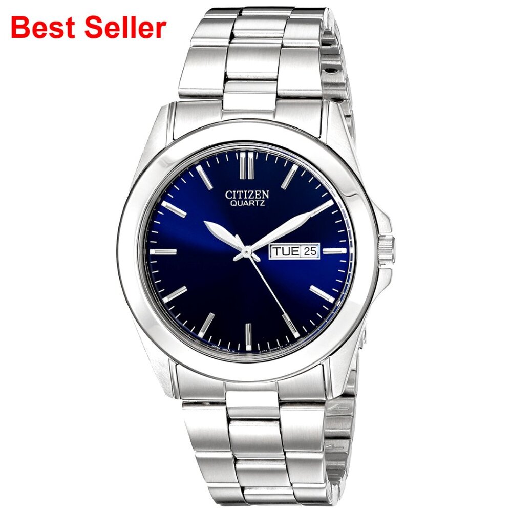 Stainless Steel Quartz Watch With Day Date Window